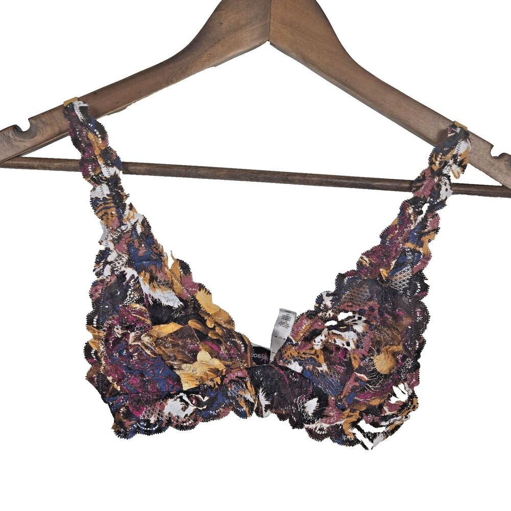 Cosabella Women's Size Medium African Tiger Print Tall Triangle Bralette NWT